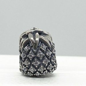 New Pandora Charm Pineapple Sparkling Silver Bead